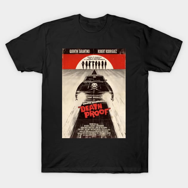 Quentin Tarantino Death Proof Poster T-Shirt by KUMAWAY